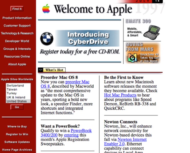 Apple website 1997